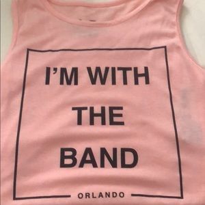 “I’m with the band” tank